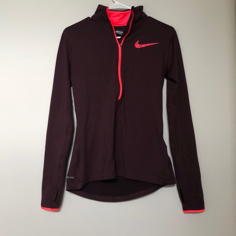 Nike pro dry fit long sleeve with half zip